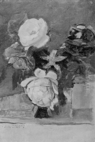 Blumenstilleben Oil Painting by Julius Wohlers