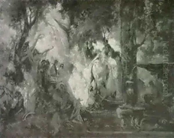 Waldmarchen Oil Painting by Friedrich Ernst Wolfrom