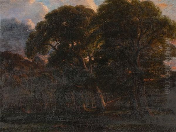 Bonfire At Schwetine Oil Painting by Friedrich Ernst Wolperding