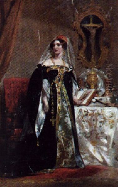 Portrait Of A Lady Oil Painting by John Wood