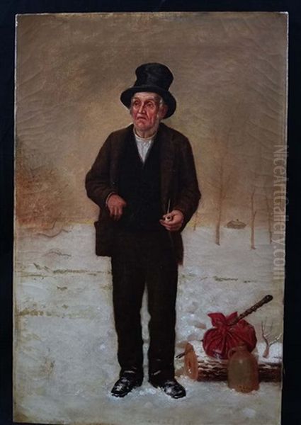 A Darned Match Oil Painting by Thomas Waterman Wood