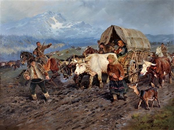 The Serbian Retreat Oil Painting by William Woodhouse