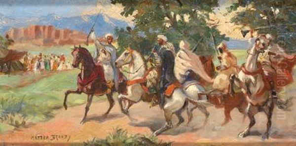 Le Retour Des Guerriers Oil Painting by Matteo Brondy