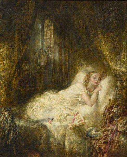 Cymbelime Act Ii Scene Ii Oil Painting by Alfred Joseph Woolmer