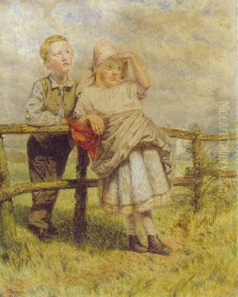 The Lark Oil Painting by Joseph Edward Worrall