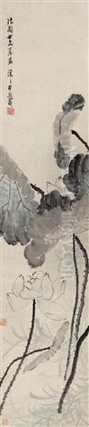 Lotus Oil Painting by  Wu Xizai