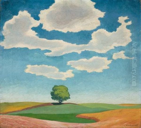 Sommerlandschaft Oil Painting by Gustav Wunderwald