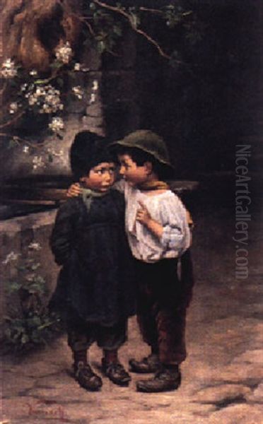 Ein Geheimnis Oil Painting by Marie (Mizzi) Wunsch