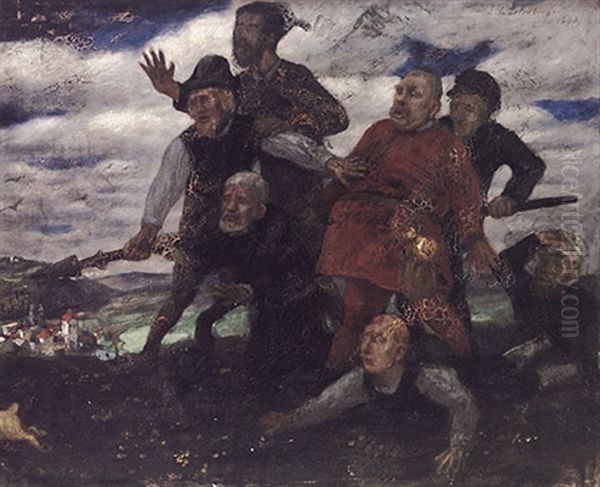 Die Sieben Schwaben Oil Painting by Ernst Wurtenberger