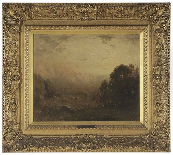 An August Day Oil Painting by Alexander Helwig Wyant