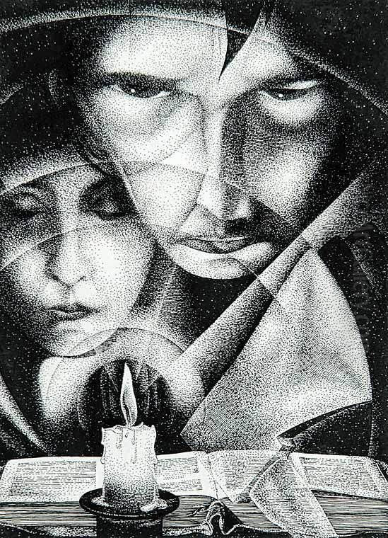 Confessions Oil Painting by Bertram Richard Brooker