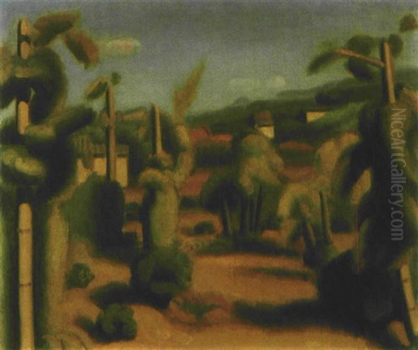 Kyoto Suburbs Oil Painting by Sotaro Yasui