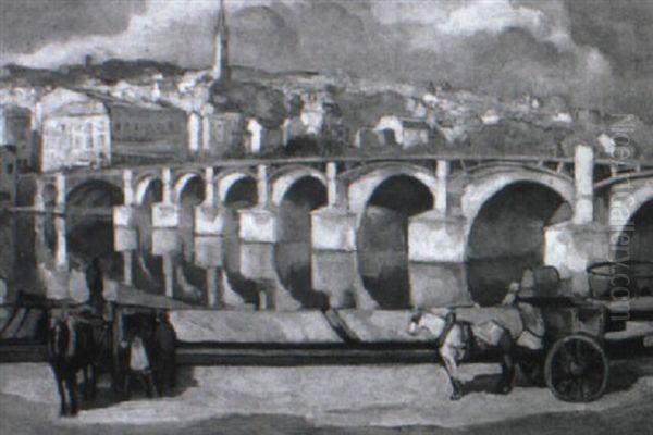 Bridge At Saint Denis Oil Painting by Gerrit Willan van Yperen