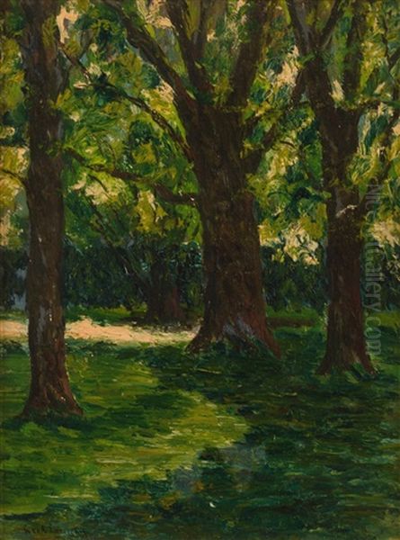 Amongst The Trees Oil Painting by George Albert Zabriskie