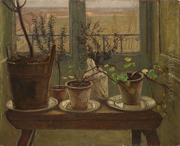 Dal Mio Studio A Calcio Oil Painting by Luigi Zago