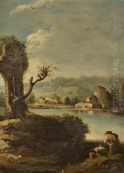 Caprice Venitien Oil Painting by Giuseppe Zais