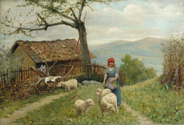 Pastorella Oil Painting by Arturo Zanieri