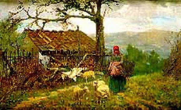 The Shepherdess Oil Painting by Arturo Zanieri