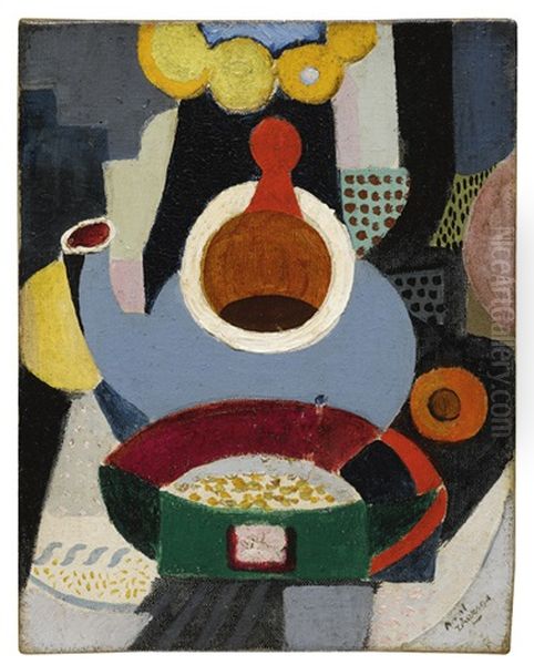 Nature Morte A La Theiere Oil Painting by Angel Zarraga Arguelles