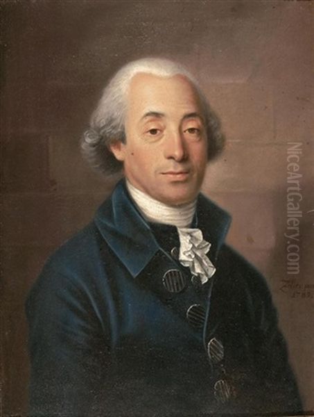 Portrait Eines Herren Oil Painting by Anton Zeller