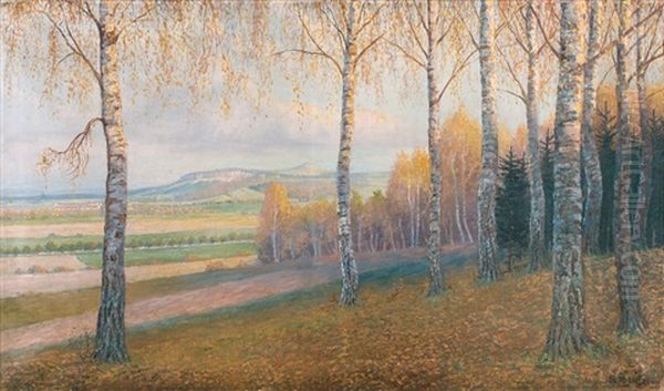 Brizy Oil Painting by Bedrich (Friedrich) Zenisek