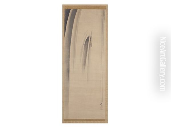 A Carp Oil Painting by Shibata Zeshin