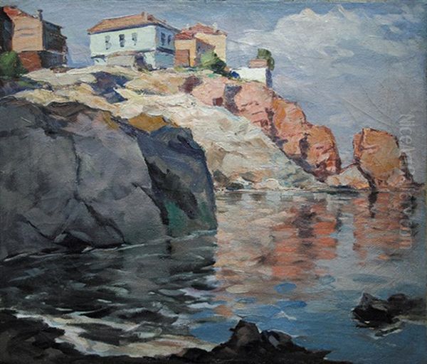 Near The Seacoast Oil Painting by Mario Zhekov