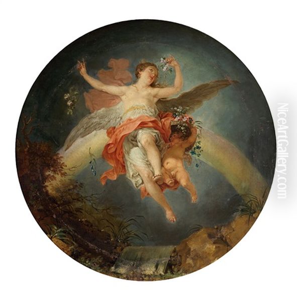Flora Oil Painting by Januarius Zick