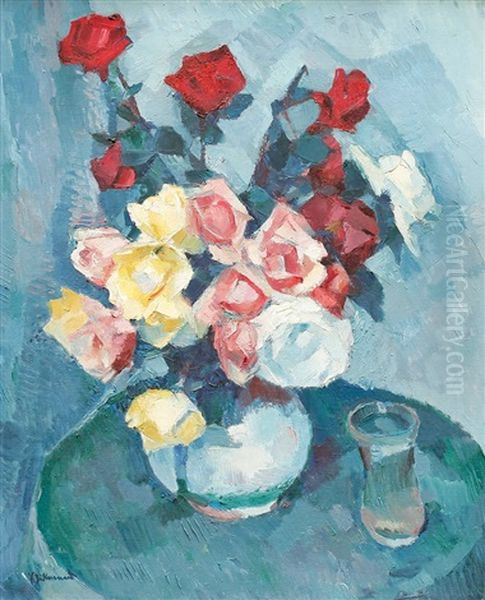 Ruze Oil Painting by Frantisek Zikmund