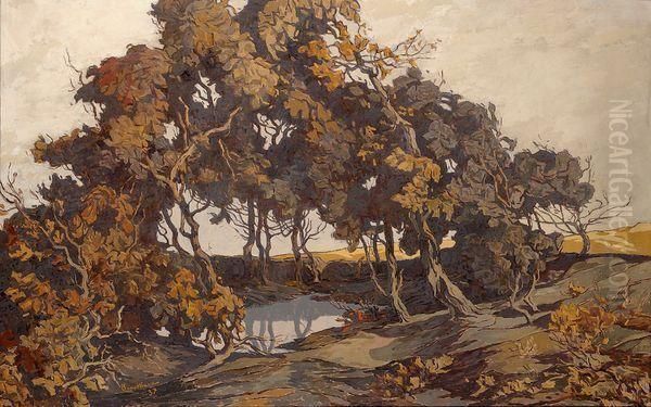 Bord De Mare Aux Arbres Oil Painting by Eugene Brouillard