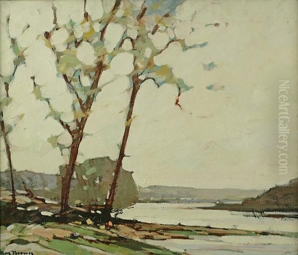 Spring Landscape Oil Painting by Roy H. Brown