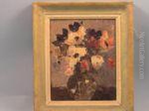 Still Life Offlowers Oil Painting by Hugh Browning