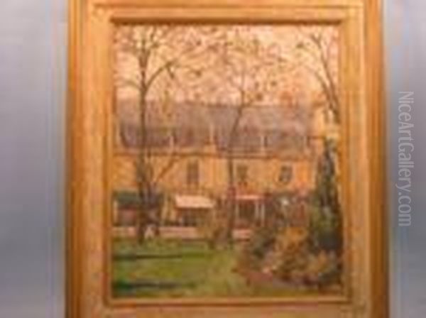 Cheltenham Streetscene Oil Painting by Hugh Browning