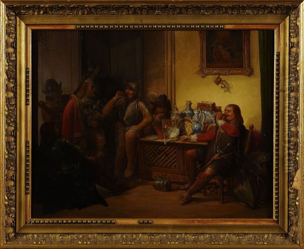 Brandskattning I Munchen?? Oil Painting by Franz Brudermann