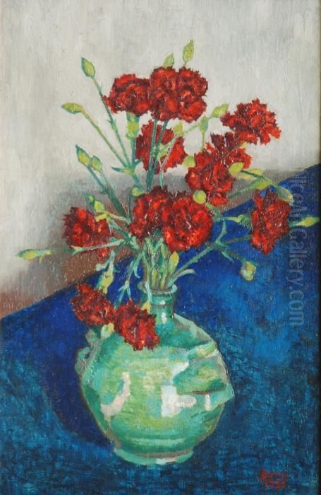 Garofani Oil Painting by Anselmo Bucci