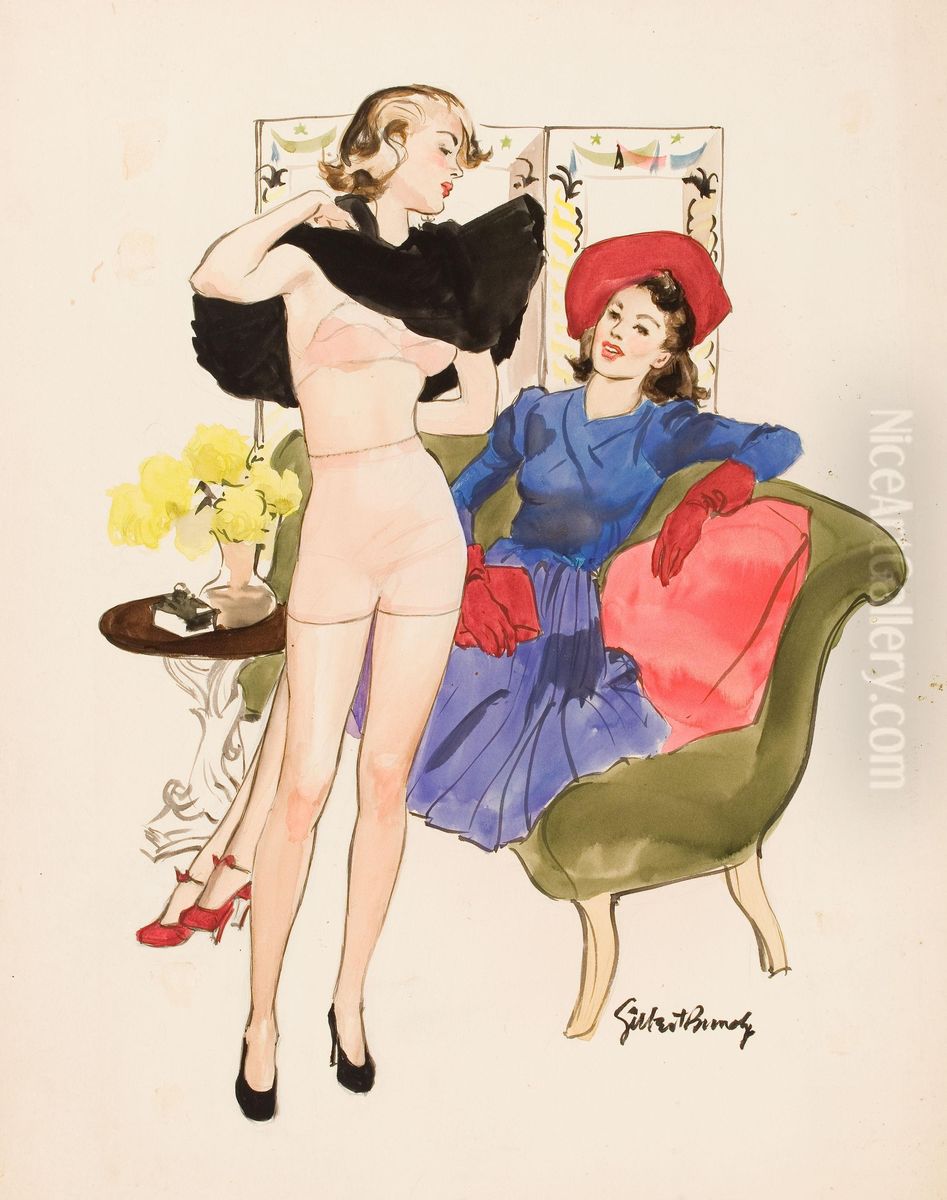 New Dress Oil Painting by Gilbert Bundy
