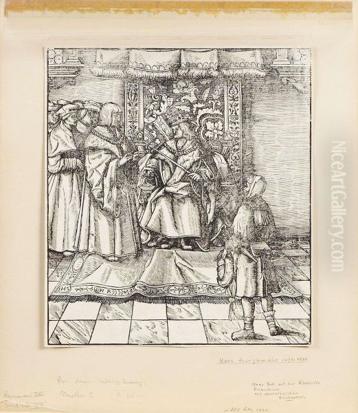 Weisskunig Oil Painting by Hans I Burgkmair