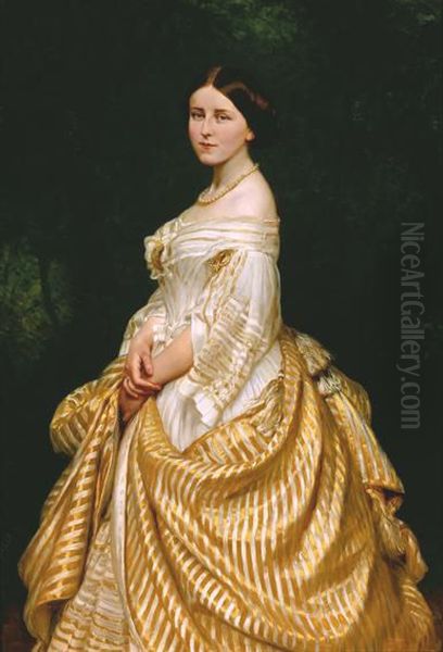Portrait ofStephanie of Hohenzollern-Sigmaringen(1837-1859) Oil Painting by Karl Ferdinand Sohn