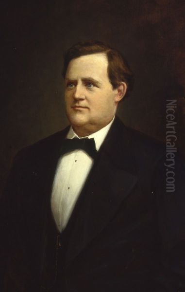 Andreas Saehlie Oil Painting by Knud Bergslien