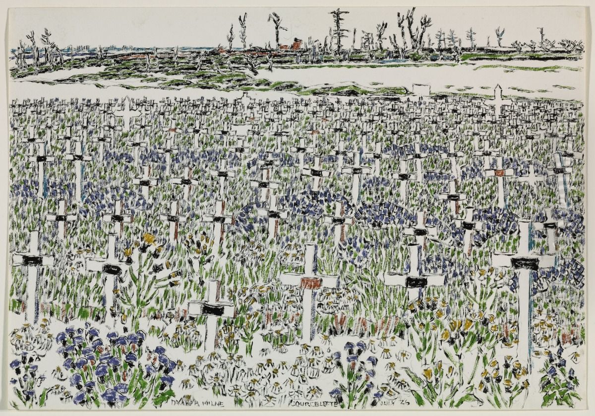 Courcelette from the Cemetery Oil Painting by David Milne