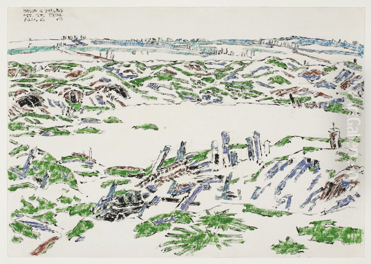 One of the St. Eloi Craters Oil Painting by David Milne