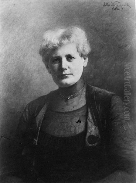 Marie Spangberg Holth Oil Painting by Asta Norregaard