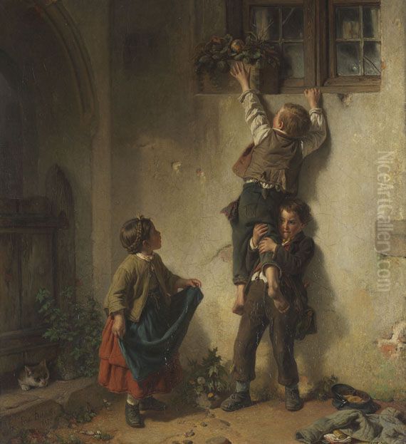 The Lost Ball Oil Painting by Friedrich H. Bischoff