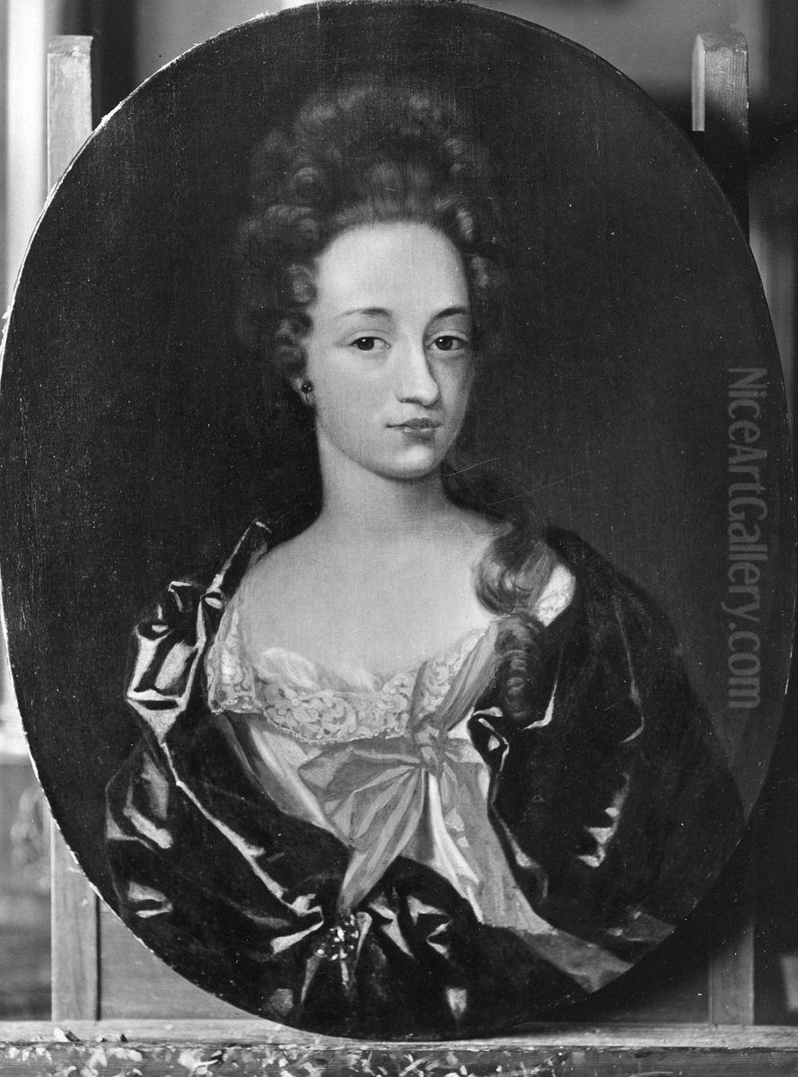 Charlotte Amalie Krag Oil Painting by Jacob Coning