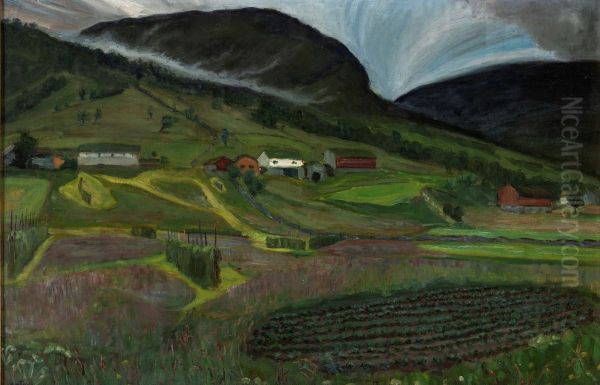 Myklebust Oil Painting by Nikolai Astrup