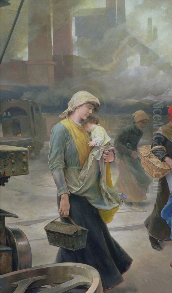 Dream or Virgin Obrera Oil Painting by Vicente Cutanda Toraya