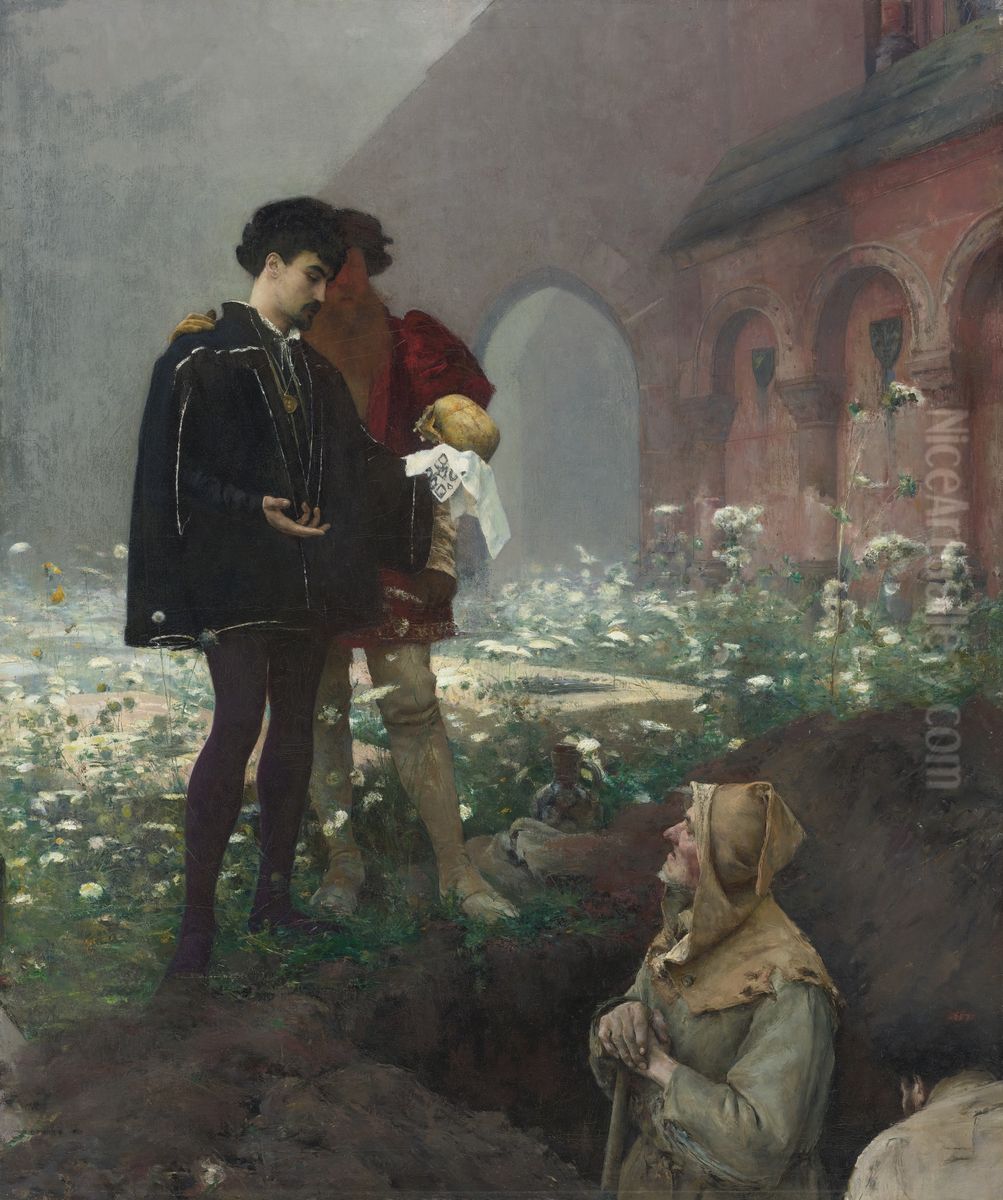 Hamlet et les fossoyeurs Oil Painting by Pascal Dagnan-Bouveret