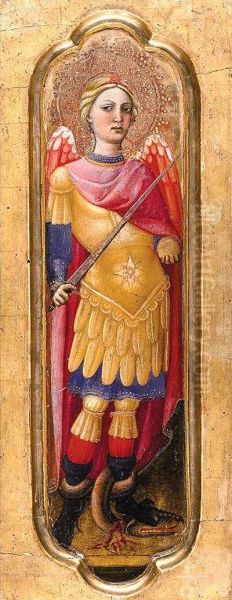 Archangel Michael Oil Painting by Alvaro Pirez d'Evora