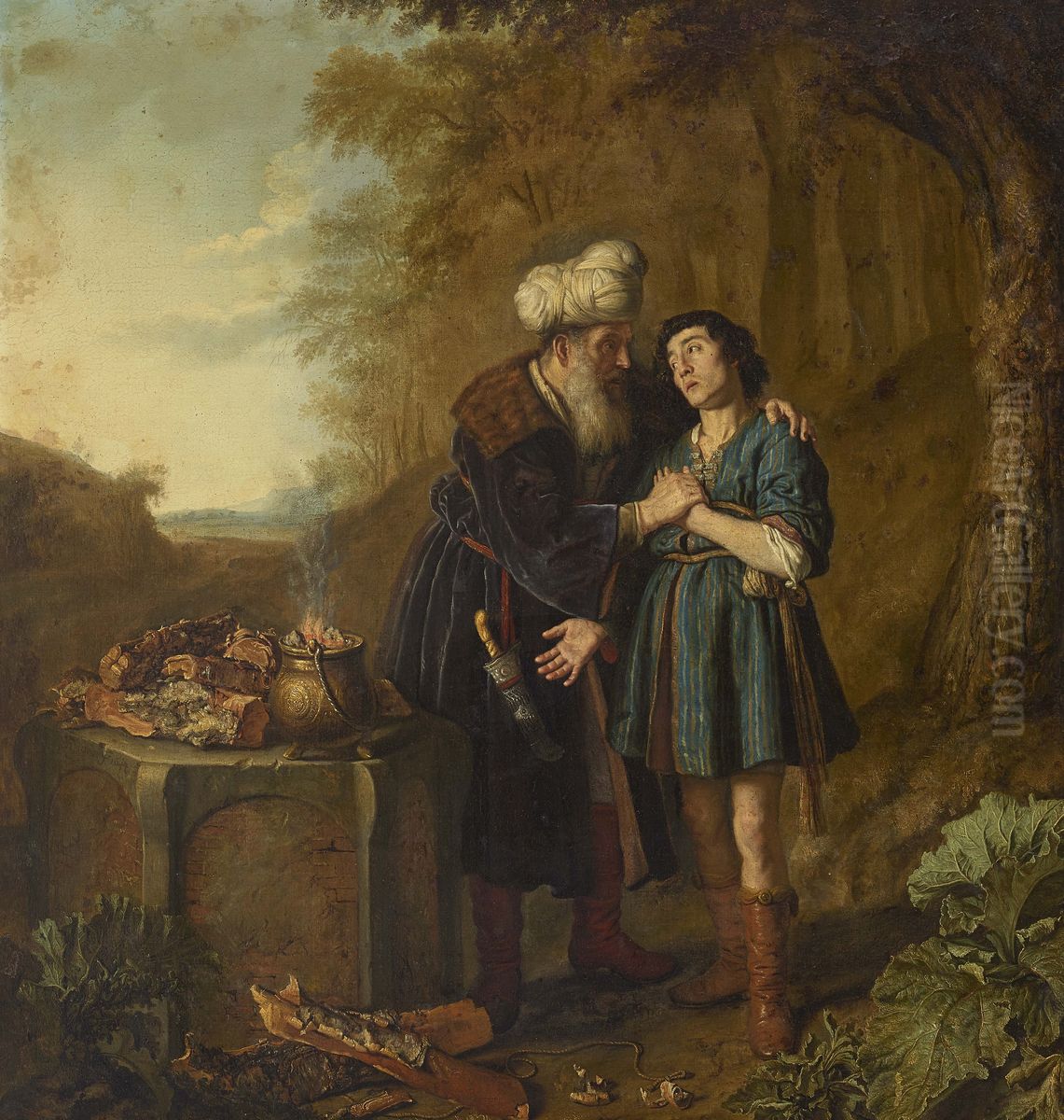 Abraham and Isaac before the Sacrifice Oil Painting by Jan Victors Abraham and Isaac before the Sacrifice Oil Painting by Jan Victors