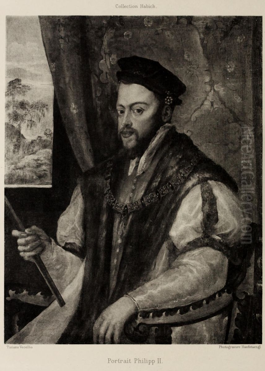 Portrait of King Philip II of Spain Oil Painting by Titian